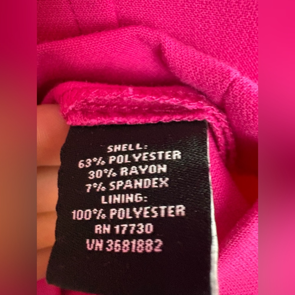 Victoria Beckham for Target hot pink drop waist dress with 3/4 sleeves size S - Picture 5 of 6